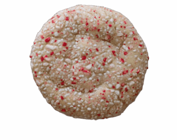 Round cookie on black background