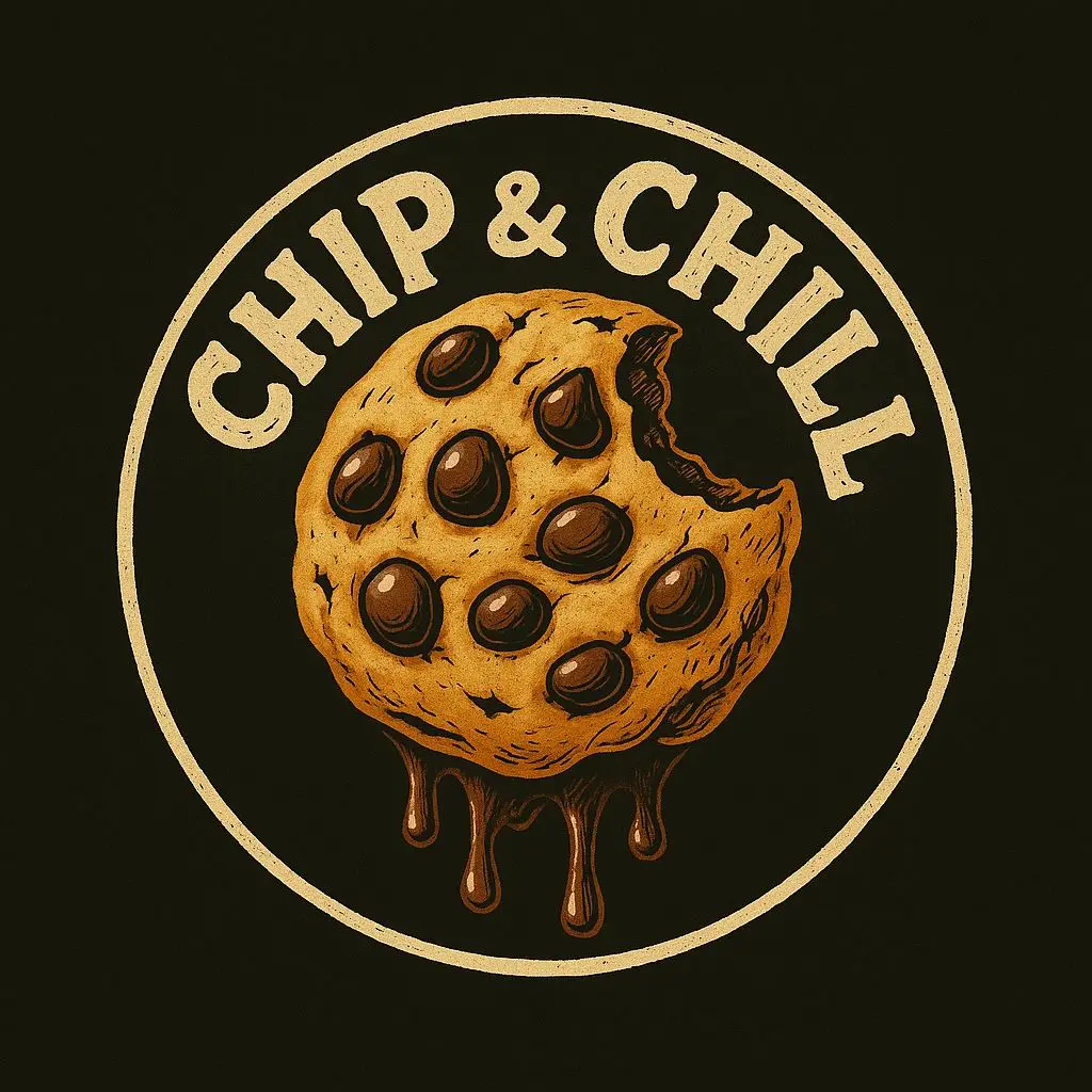 Cookie with chocolate chips design